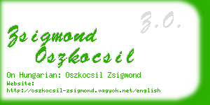 zsigmond oszkocsil business card